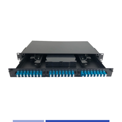 購入 1U 光ファイバーパッチパネル 24 ポート LC デュプレックス 19 