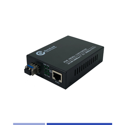 購入 ファイバーメディアコンバーター 10/100/1000Mbps シングルモード SMF 1310nm デュアル SFP スロット 20KM オンライン製造