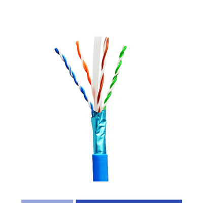 購入 F/UTP 23AWG Cat6ケーブル 固体銅 4ペア PVC ジャケット ブルー 305Mtr オンライン製造