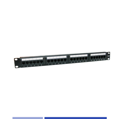 購入 遮蔽されていない Cat6 24 ポートパッチパネル 1U ケーブル管理器を搭載したラック オンライン製造