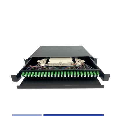 購入 24 ポート LC/APC デュプレックス 1U 光ファイバーパッチパネル 19 