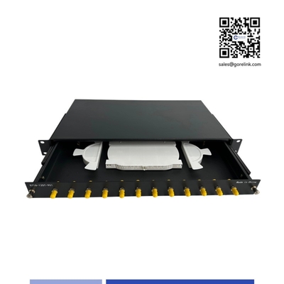 購入 12ポート ST 1U 光ファイバーパッチパネル 19 