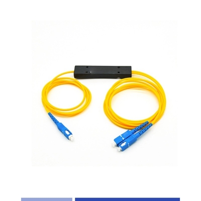 ABS モジュール 1x2 PLC スプリッター SC UPC シングルモード 2.0mm ファイバービームスプリッター