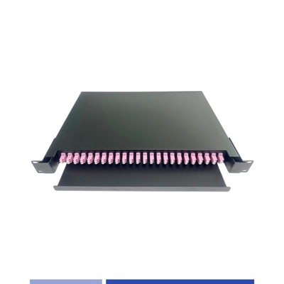 1U 光ファイバーパッチパネル 24ポート OM4 LC デュプレックス 19 