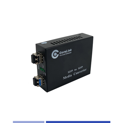 SFP to SFP Fiber Media Converter Loaded 1.25G SFPモジュール シングルモード SMF 1310nm デュアルSFPモジュール