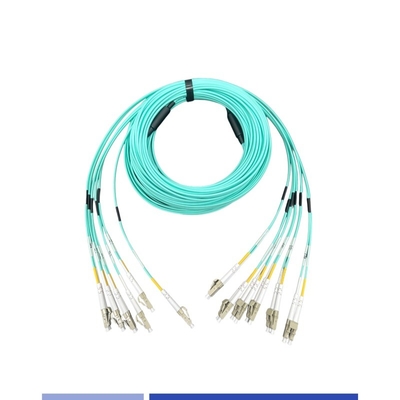 12コアOM3 LC 光ファイバートランクケーブル デュプレックス 25m LSZHジャケット